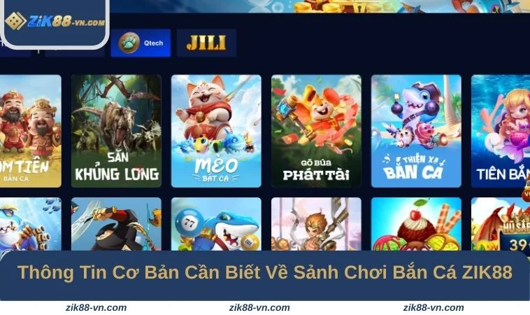 Sảnh bắn cá ZIK88 có nhiều phòng chơi với hệ thống vũ khí đa dạng