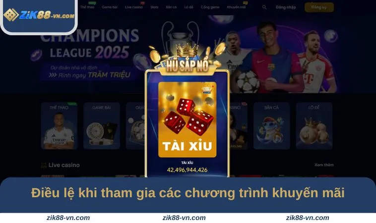 Điều lệ khi tham gia các chương trình khuyến mãi