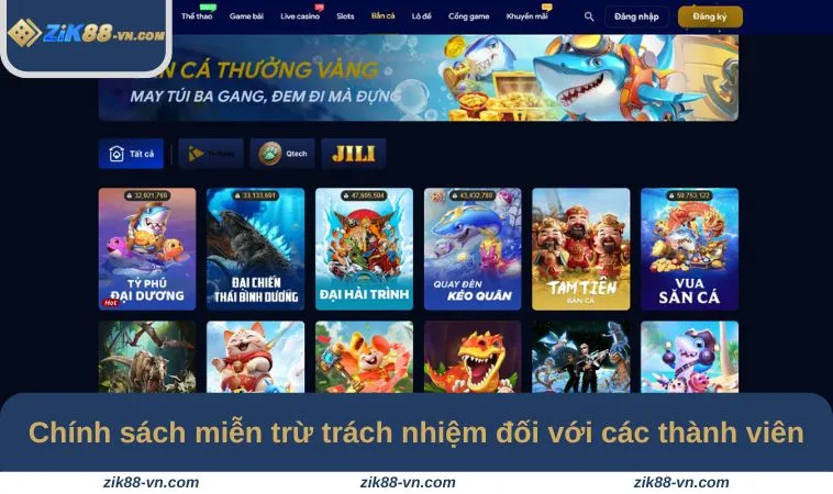 Chính sách miễn trừ trách nhiệm đối với các thành viên