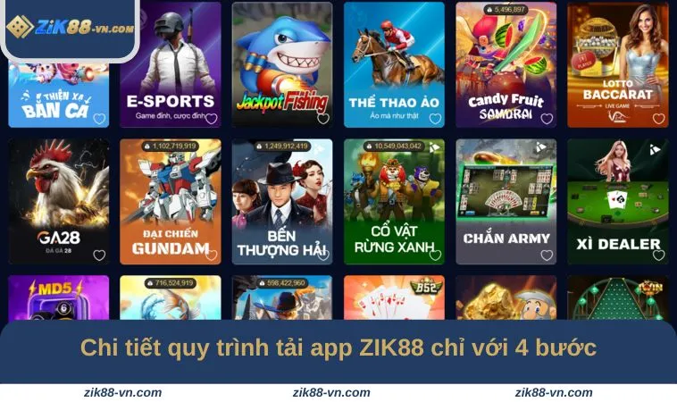 Chi tiết quy trình tải app ZIK88 chỉ với 4 bước